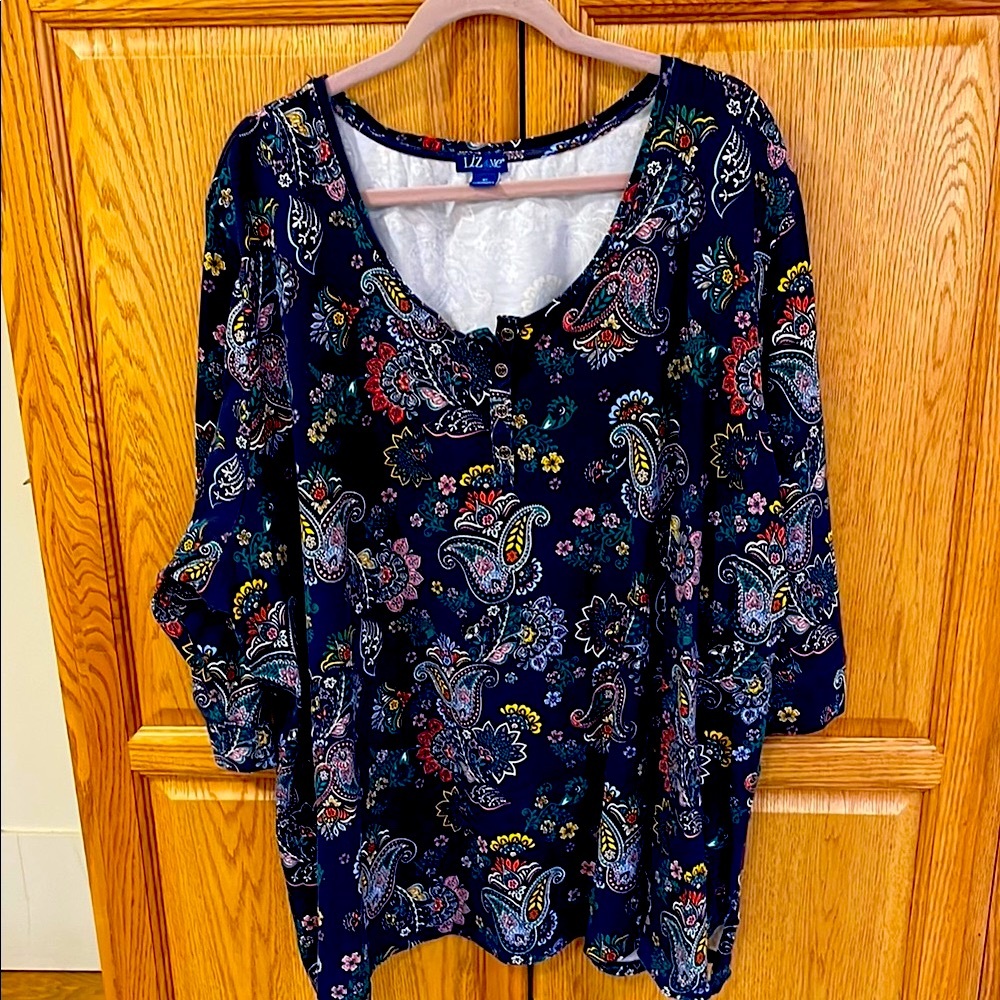 Liz & Me Floral Paisley Women's Top